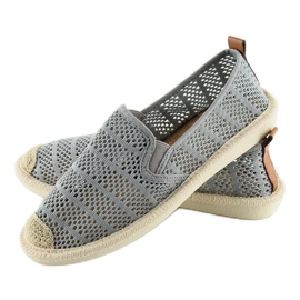 Espadrillas in rete grigia F01B Grigio 1
