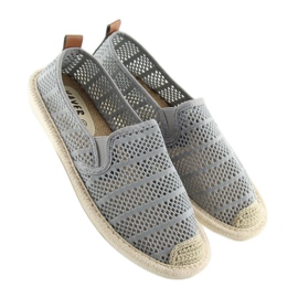 Espadrillas in rete grigia F01B Grigio 2