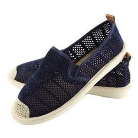 F01B Espadrillas in rete blu navy 1