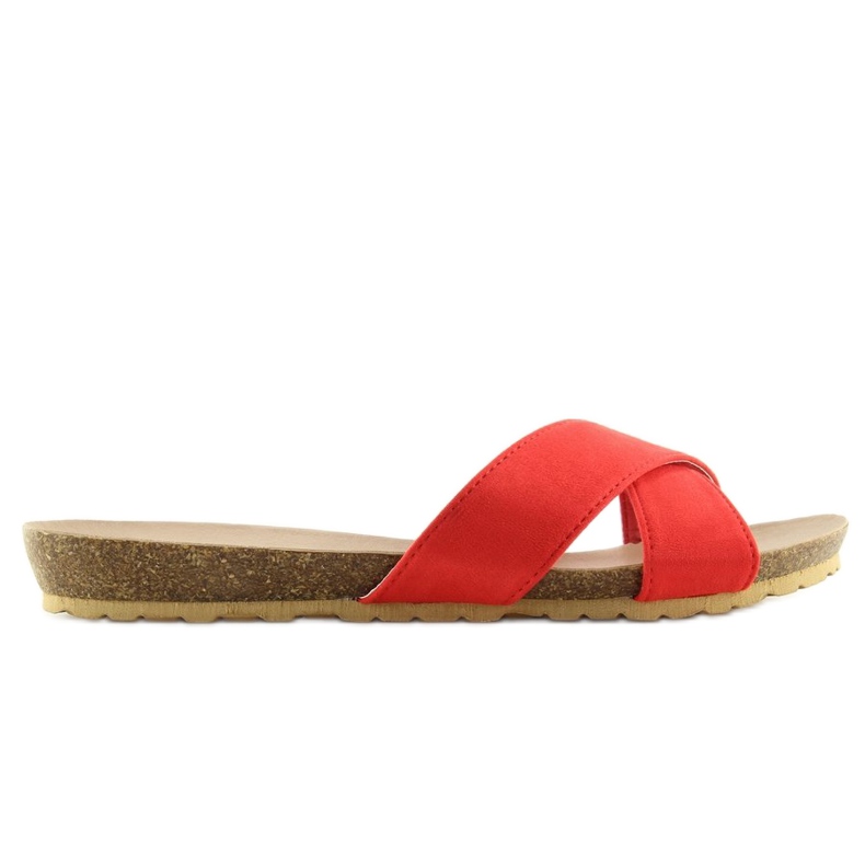 Ciabatte da donna in camoscio rosso SR-2812 Arancio 2