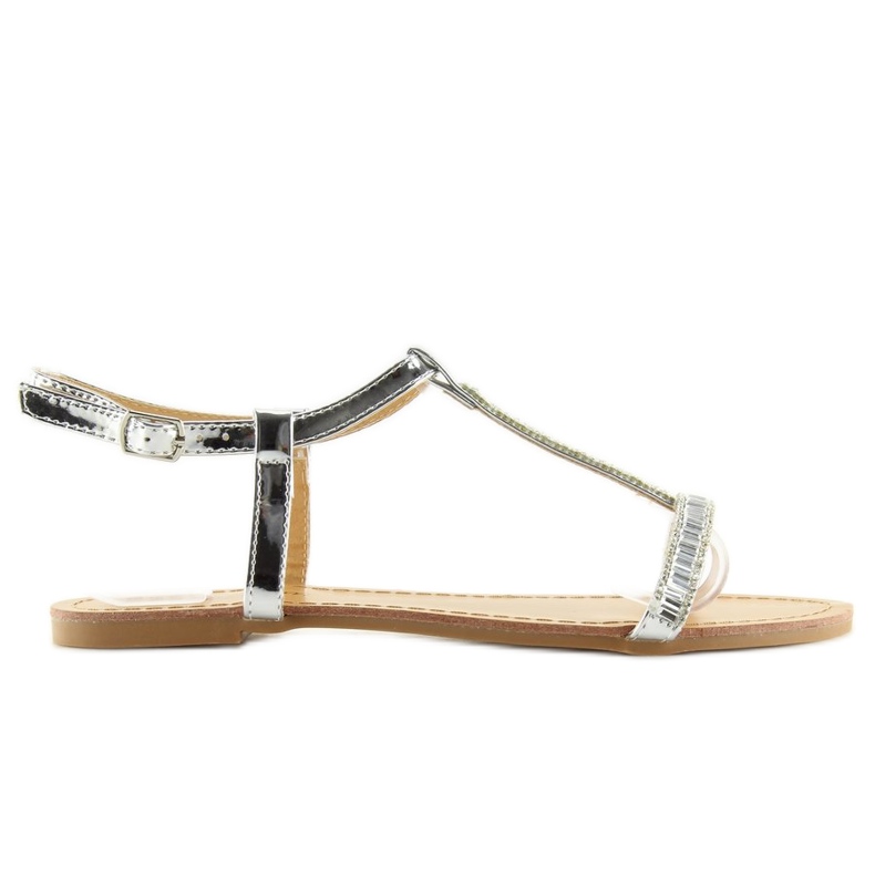 Sandali in argento con zirconi argento SY644 grigio 2