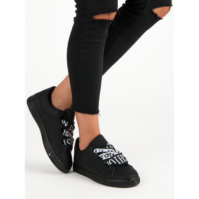 Scarpe da ginnastica nere alla moda nero 1