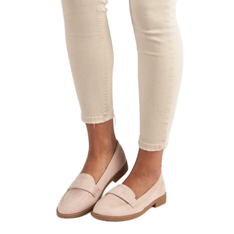 Small Swan Mocassini in camoscio marrone 1