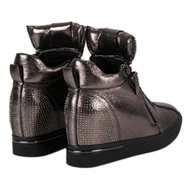 Sneakers in grafite con cerniera multicolore 2