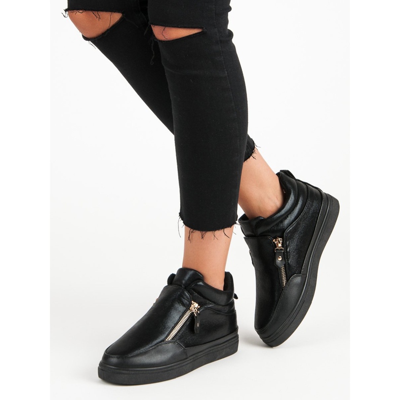 Lgm Sneakers nere con cerniera nero 2