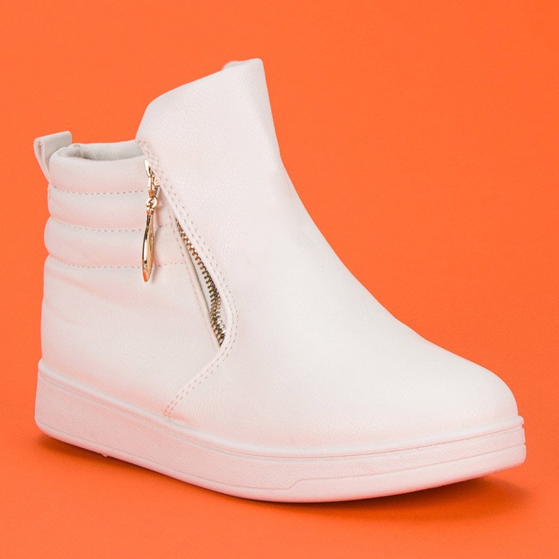 Sneakers bianche sopra la caviglia bianco 1