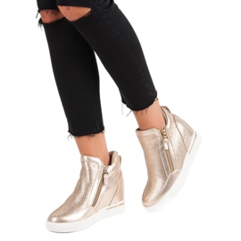 Sneakers con cerniera giallo 1