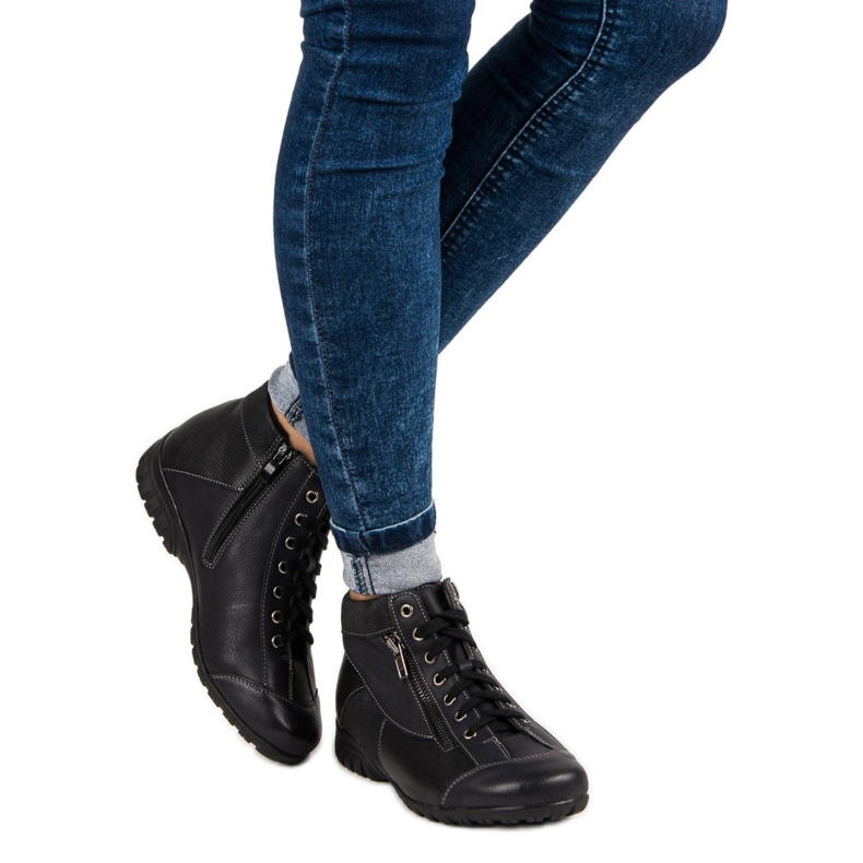 Stivali da donna sportivi nero 2