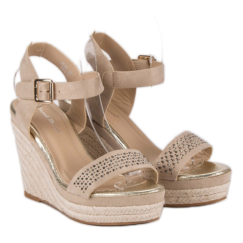 Sweet Shoes Espadrillas beige con zeppa 2