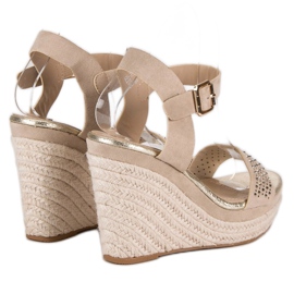 Sweet Shoes Espadrillas beige con zeppa 1
