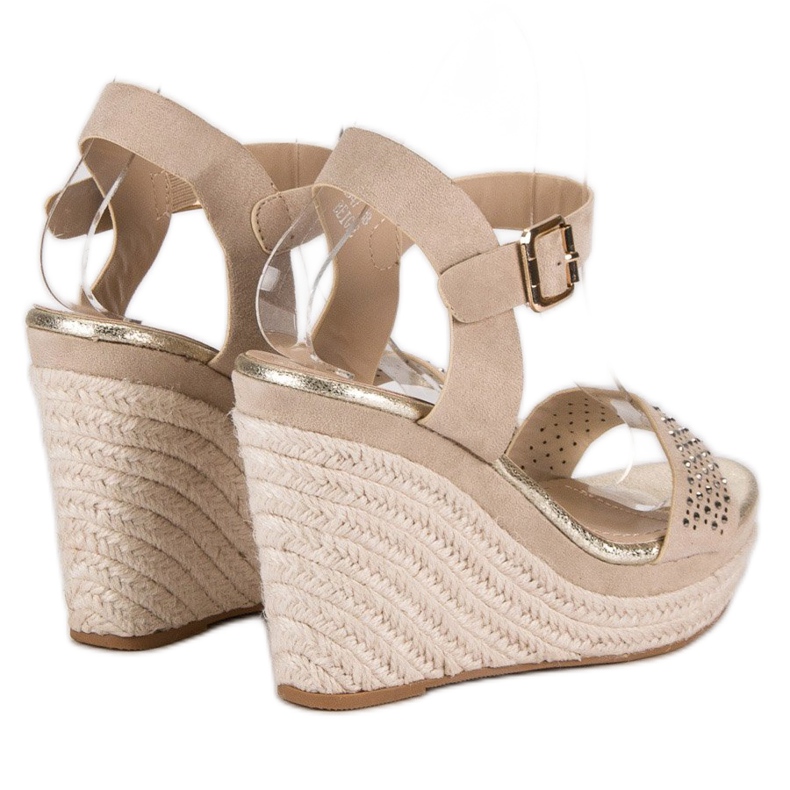 Sweet Shoes Espadrillas beige con zeppa 1