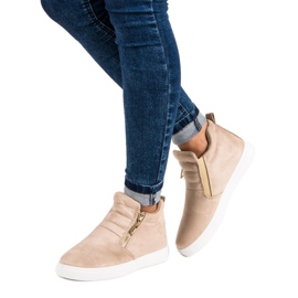 Sneakers slip-on in pelle scamosciata marrone 1