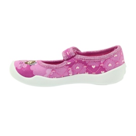 Befado scarpe per bambini ballerine pantofole 114x306 bianca rosa 2