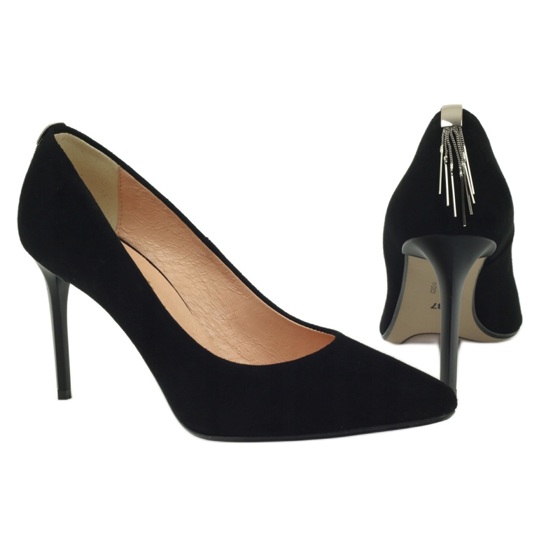Espinto Pompe in pelle da donna su Szpilka 791 Nero 3