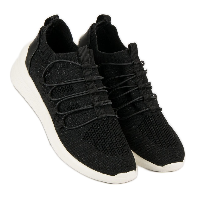 Kylie Scarpe sportive slip-on in tessuto nero 2