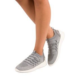 Kylie Scarpe sportive slip-on in tessuto grigio 1