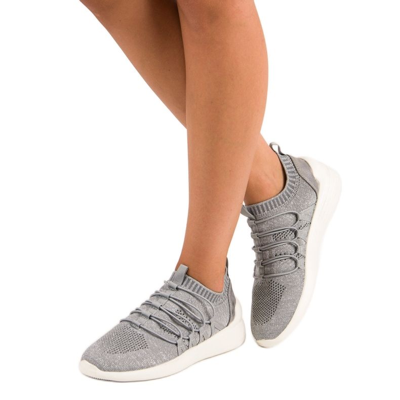 Kylie Scarpe sportive slip-on in tessuto grigio 1