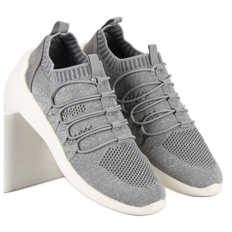 Kylie Scarpe sportive slip-on in tessuto grigio 2