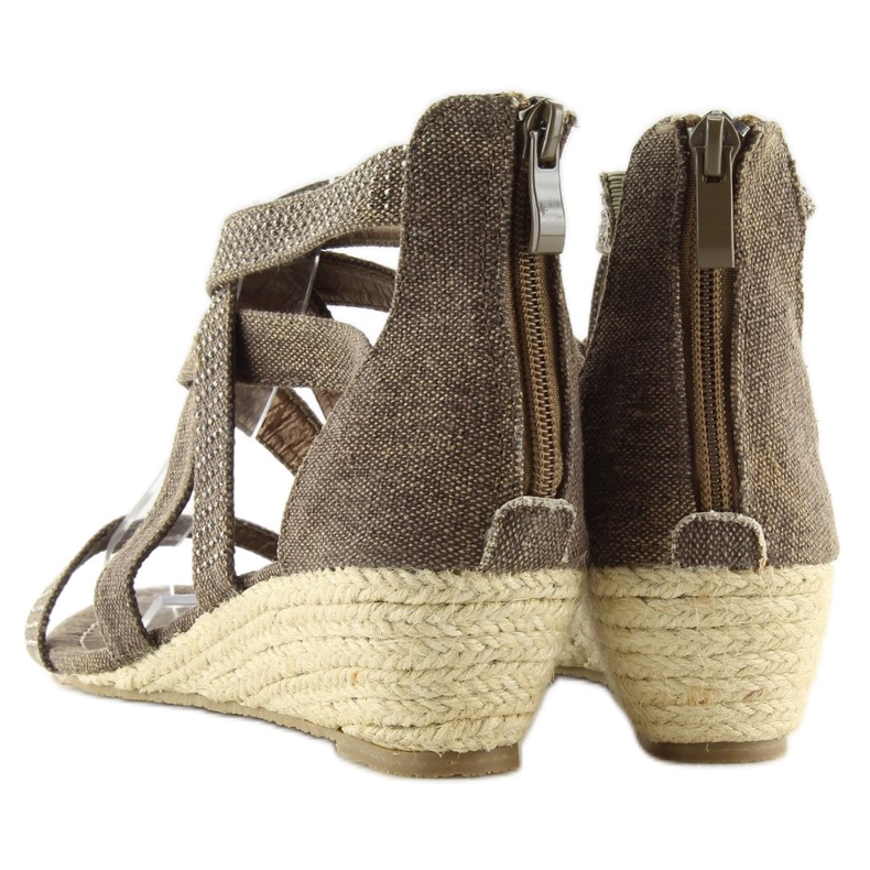 Sandali espadrillas ME11783 coffe marrone 2