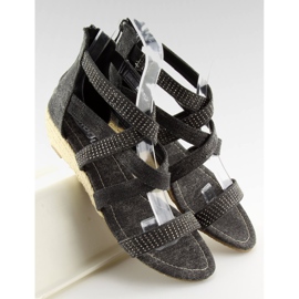 Sandali espadrillas neri ME11783 Nero 1