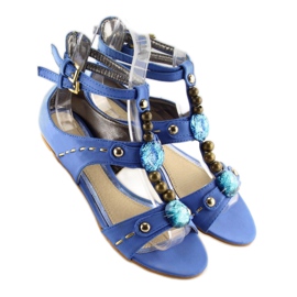 Sandali con pietre blu ZS3522 2