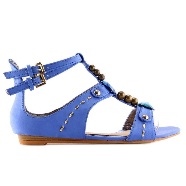 Sandali con pietre blu ZS3522 1