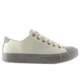 Sneakers su gomma colorata W-3051 White bianco 2