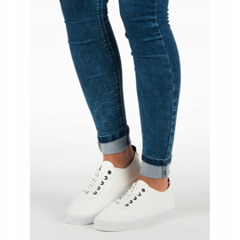 Kylie Sneakers annodate traforate bianco 1