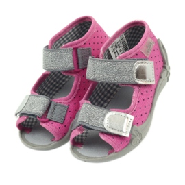 Befado 242p083 sandali rosa con pois nero grigio 4