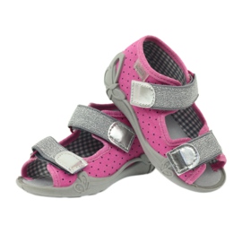 Befado 242p083 sandali rosa con pois nero grigio 3