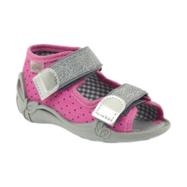 Befado 242p083 sandali rosa con pois nero grigio 1