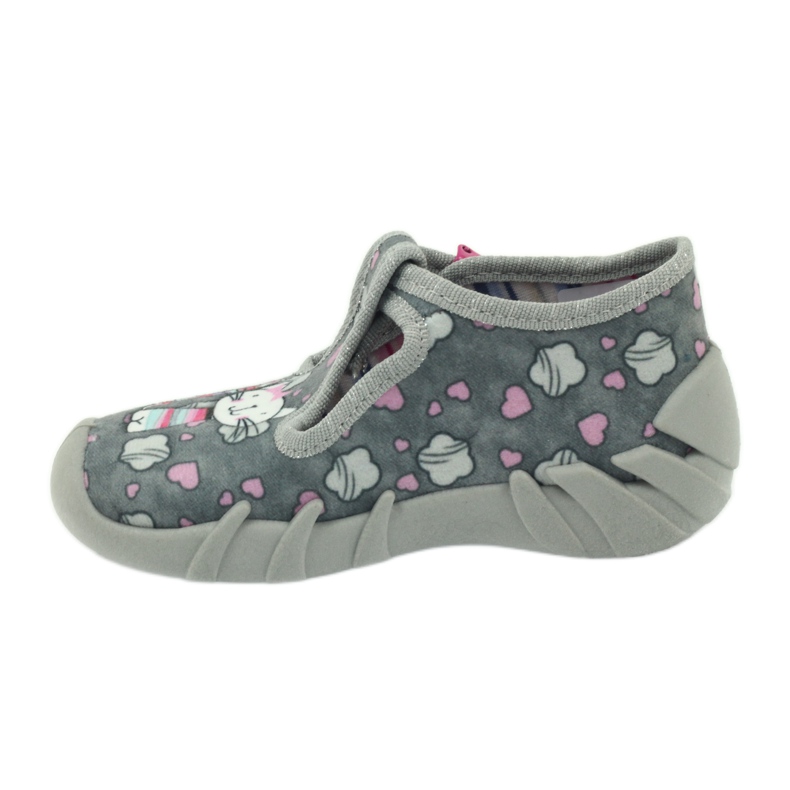 Ciabattine Gattino Befado 110p326 bianco grigio rosa 2