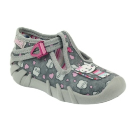 Ciabattine Gattino Befado 110p326 bianco grigio rosa 1