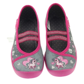 Befado scarpe per bambini ballerine pantofole 116x238 grigio rosa 3