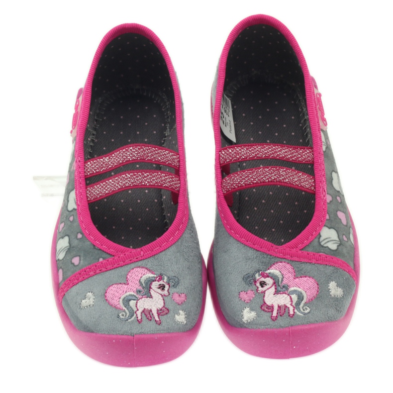 Befado scarpe per bambini ballerine pantofole 116x238 grigio rosa 3