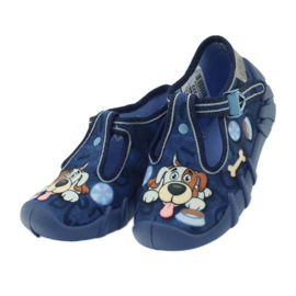 Ciabatte Befado 110p322 su fermagli con cane blu arancia blu navy 4