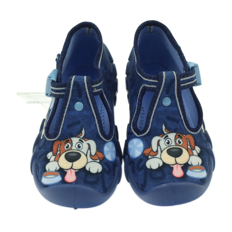 Ciabatte Befado 110p322 su fermagli con cane blu arancia blu navy 3
