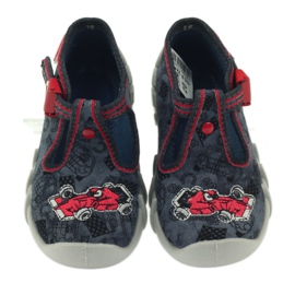 Scarpe per bambini Befado 110p324 pantofole nero grigio rosso 3
