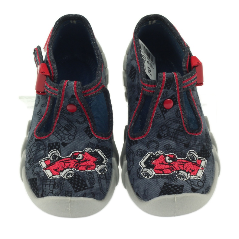Scarpe per bambini Befado 110p324 pantofole nero grigio rosso 3