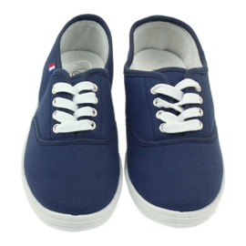 Sneakers blu navy American Club, sneakers da donna 4