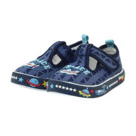 American Club Scarpe da ginnastica americane per bambini sottopiede in pelle blu navy 3