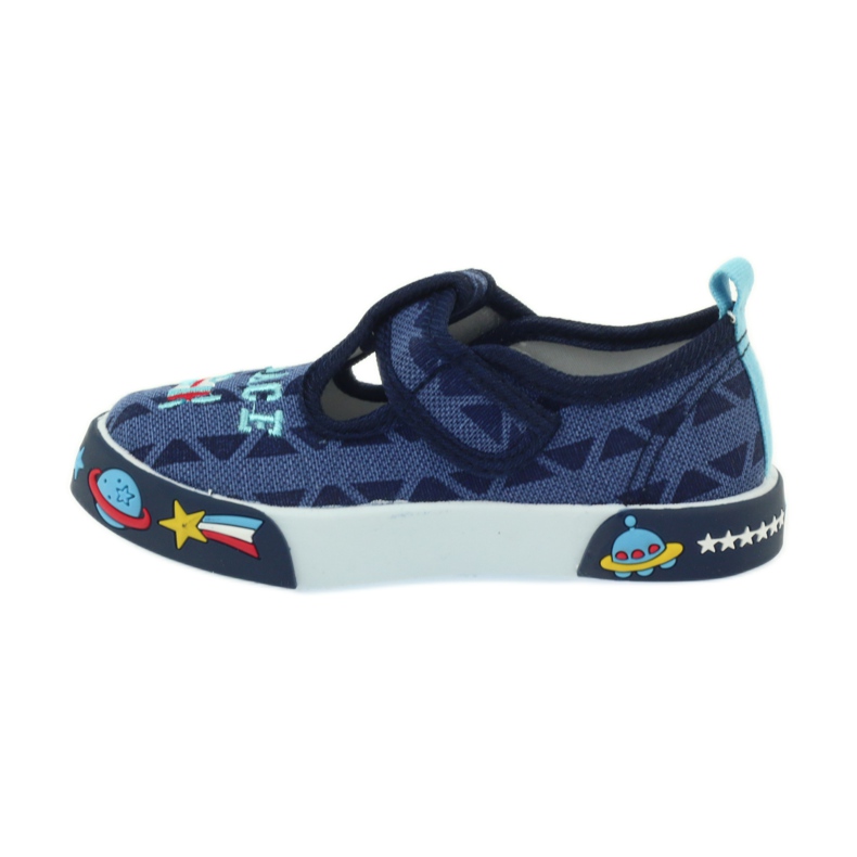 American Club Scarpe da ginnastica americane per bambini sottopiede in pelle blu navy 2