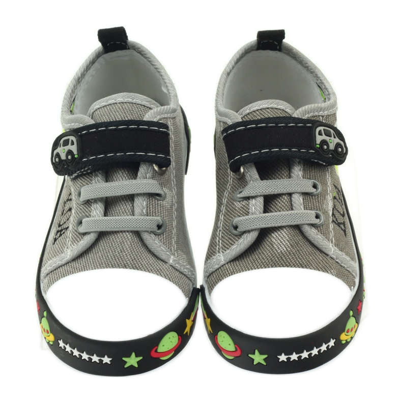 American Club Scarpe da ginnastica americane per bambini sottopiede in pelle bianco nero grigio 4