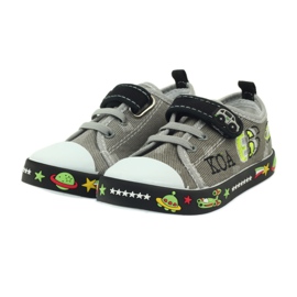 American Club Scarpe da ginnastica americane per bambini sottopiede in pelle bianco nero grigio 3