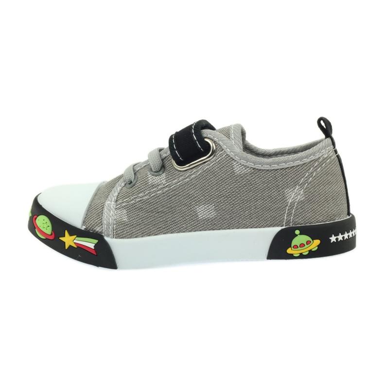 American Club Scarpe da ginnastica americane per bambini sottopiede in pelle bianco nero grigio 2
