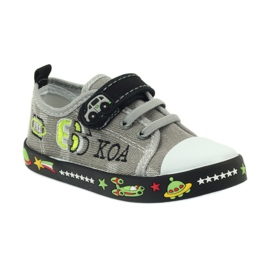 American Club Scarpe da ginnastica americane per bambini sottopiede in pelle bianco nero grigio 1
