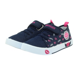 American Club Sneakers americane labbra rosa blu navy 3