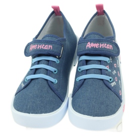 American Club Sneakers americane labbra rosa blu navy 4