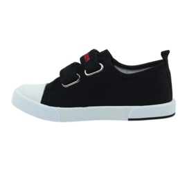 American Club Scarpe da bambino sneakers con la bandiera americana Velcro nero bianco grigio rosso 2