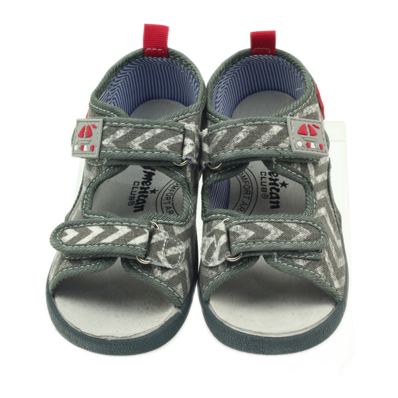 Sandali da bambino grigi American Club TEN36 grigio rosso 4